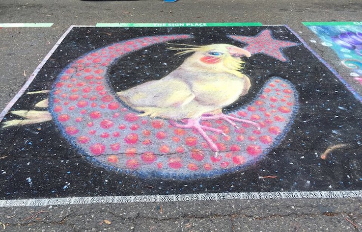 10'/10' chalk on asphalt